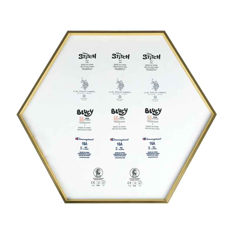 Seamless Printed Size Labels