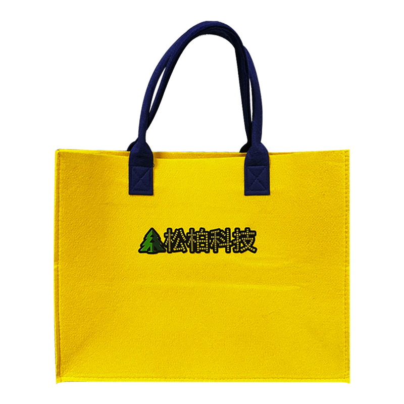 Felt Handbag with Heat-Transfer Label