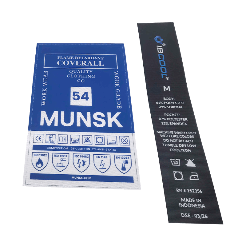 Custom printed ribbon logo